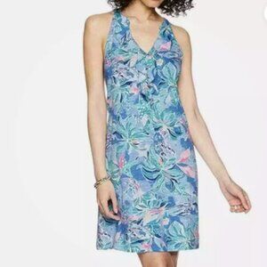 Lilly Pulitzer Shay Dress Bennett Blue Celestial Seas Starfish Print Size Medium
